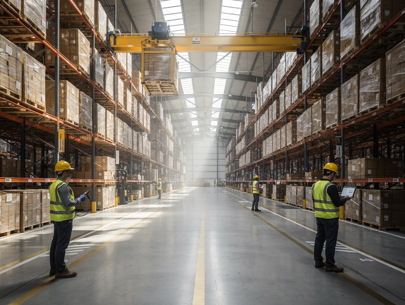 High-bay logistics automation and bonded warehousing distribution center
